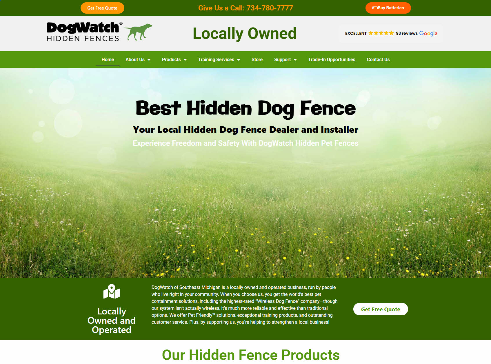DogWatch Southeast Michigan website screenshot